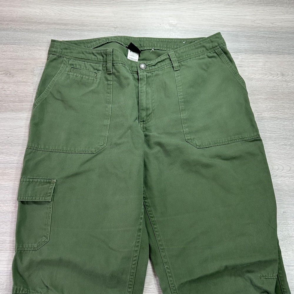 Patagonia Pants Womens 10 Green Cargo Organic Cotton Twill Relaxed Casual - Picture 3 of 13